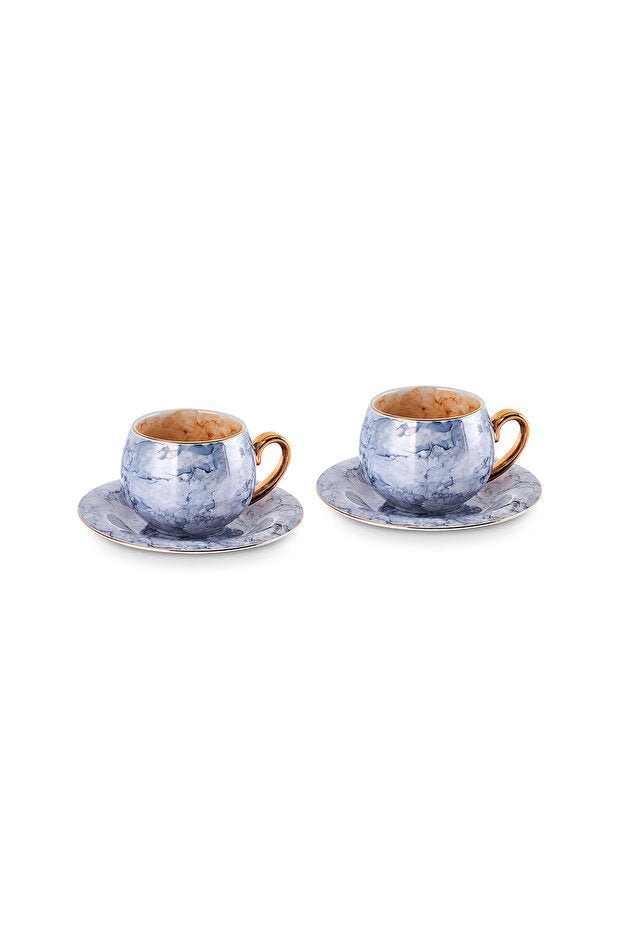 Karaca Gloss Double Porcelain Coffee Cup Set - 2 Piece, 150ml - TryAladdin