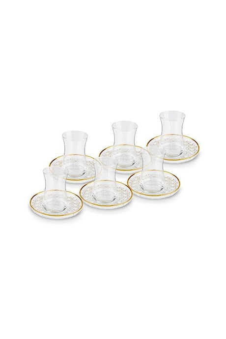 Karaca Hazeran Premium Turkish Tea Set - 12 Piece - TryAladdin