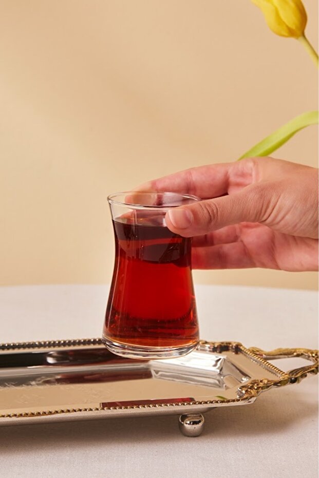 Karaca Heybeli Professional Turkish Tea Glass Set - 6 x 165ml - TryAladdin