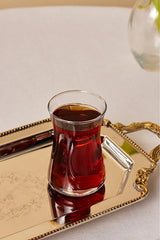 Karaca Heybeli Professional Turkish Tea Glass Set - 6 x 165ml - TryAladdin