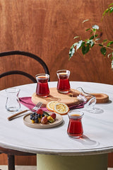 Karaca Irem Elegant Turkish Tea Glass Set - 6 Count - TryAladdin