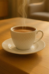 Karaca Lisa Premium Turkish Coffee Espresso Cup Set - 6 Pieces, 90ml - TryAladdin