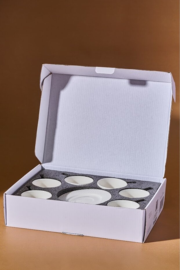 Karaca Lisa Premium Turkish Coffee Espresso Cup Set - 6 Pieces, 90ml - TryAladdin