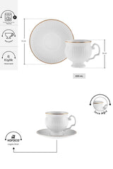 Karaca Malta Premium Turkish Coffee Set - 12 - Piece, 100ml Capacity - TryAladdin