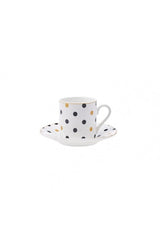 Karaca Nossa Premium Turkish Coffee Cup Set - 6 Piece, 80mL Capacity - TryAladdin