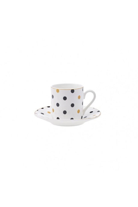 Karaca Nossa Premium Turkish Coffee Cup Set - 6 Piece, 80mL Capacity - TryAladdin