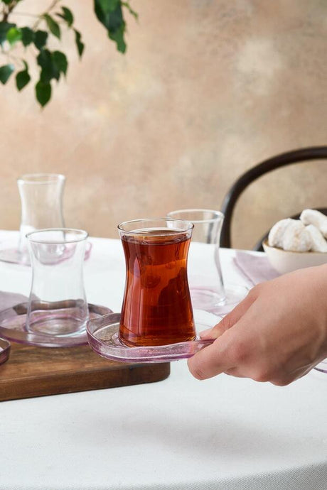 Karaca Petunya Premium Turkish Tea Set - 12 - Piece - TryAladdin