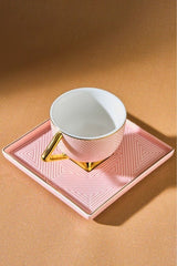 Karaca Premium Art Deco Porcelain Coffee Cup Set - 2 Person - 80ml Cups - TryAladdin