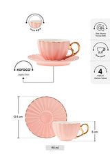 Karaca Premium Golf Turkish Coffee Cup Set - 4 - Person, 90ml Capacity - TryAladdin