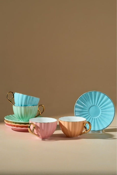 Karaca Premium Golf Turkish Coffee Cup Set - 4 - Person, 90ml Capacity - TryAladdin