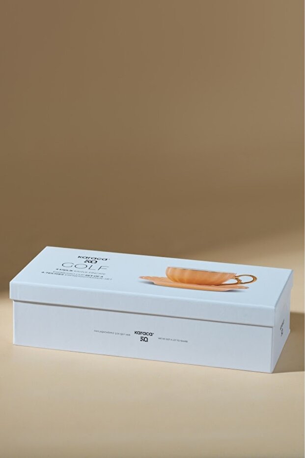 Karaca Premium Golf Turkish Coffee Cup Set - 4 - Person, 90ml Capacity - TryAladdin