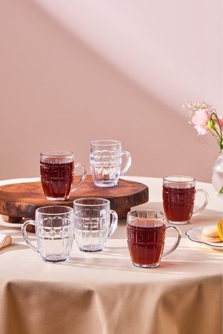 Karaca Premium Winnie Porcelain Tea Cup Set - 6 Piece, 200ml - TryAladdin