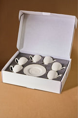 Karaca Professional Boyoz Turkish Coffee Cup Set - 6 - Person, 85ml Each - TryAladdin