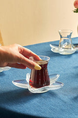 Karaca Professional Turkish Porcelain Luster Tea Set - 6 Person, 12 Piece - TryAladdin