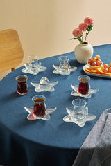 Karaca Professional Turkish Porcelain Luster Tea Set - 6 Person, 12 Piece - TryAladdin