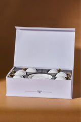 Karaca Saturn Professional Gold Turkish Coffee Cup Set - 6 x 100ml - TryAladdin