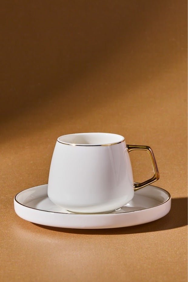 Karaca Saturn Professional Gold Turkish Coffee Cup Set - 6 x 100ml - TryAladdin