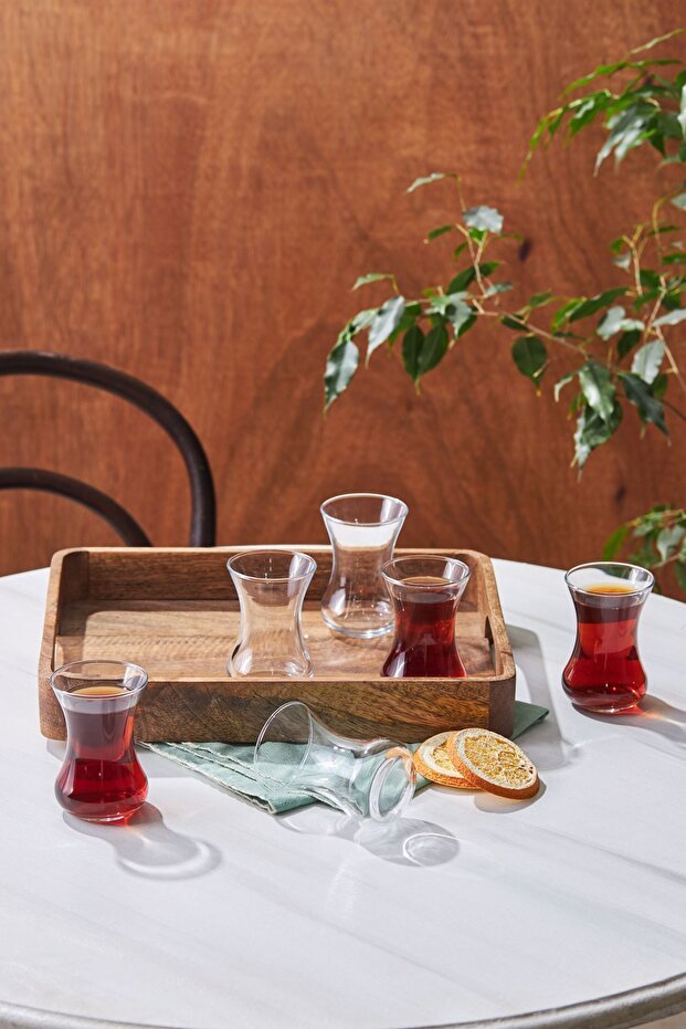 Karaca Vefa Premium Turkish Tea Glass Set - 6 Pcs - TryAladdin