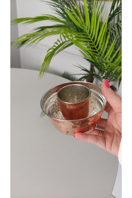 Kavele Professional Hand Hammered Copper Ehlikeyf Set - Single Serving - TryAladdin