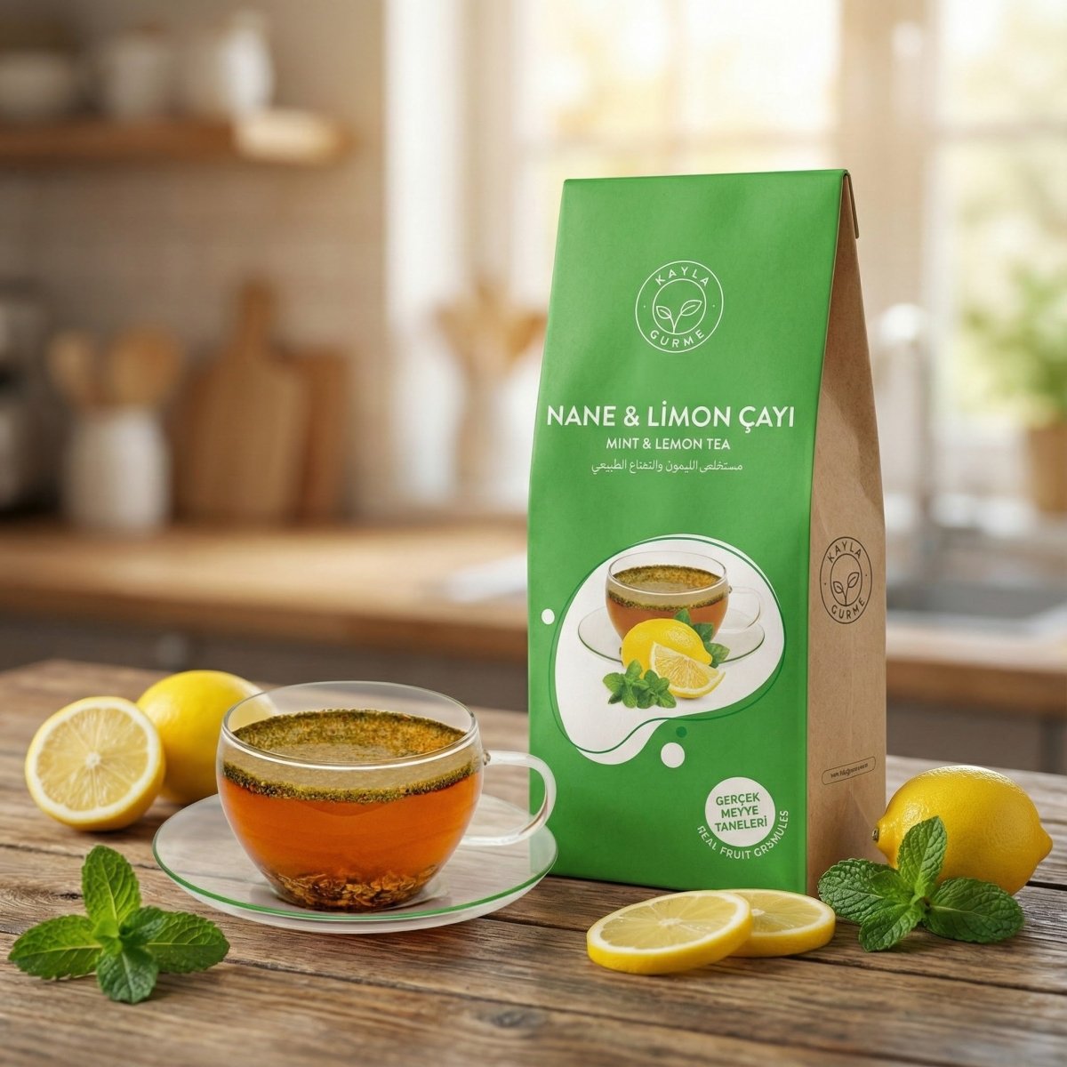 Kayla Gurme Premium Instant Mint Lemon Tea Granules - 250g