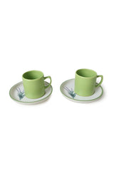 Keramika Elegant Floral Design Turkish Coffee Set - 4 - Piece Set - TryAladdin