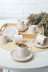 Keramika Premium Nordic Groundlace Coffee Set - 12 Piece - 6 Person - TryAladdin