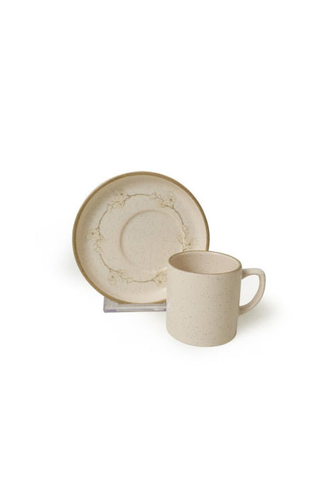 Keramika Professional Taupe Bloom Nordic Coffee Serving Set - 12 Piece - TryAladdin