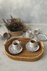 Keramika Sapphire Nordic 6 - Person Coffee Set - 12 Pieces - TryAladdin