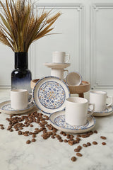 Keramika Sapphire Nordic 6 - Person Coffee Set - 12 Pieces - TryAladdin