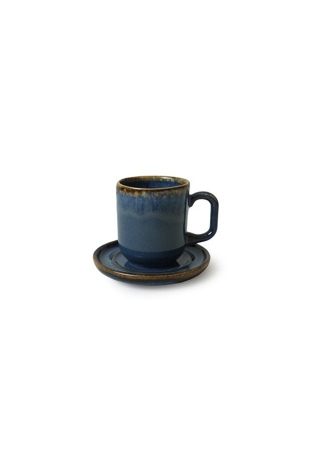 Keramika Shizen Premium Blue Cream Formart Coffee Set - 8 - Piece 4 - Person - TryAladdin