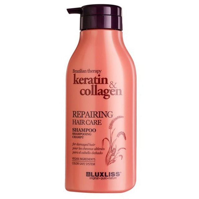 Keratin Collagen Repairing Shampoo - Damaged Hair Strengthening Formula - TryAladdin