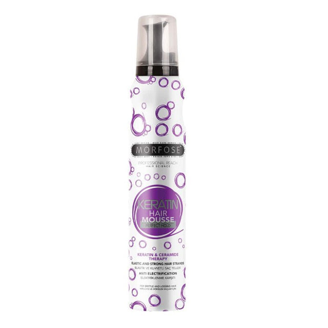 Keratin Infused Hair Mousse for Volume, Hold & Shine 200ml - TryAladdin