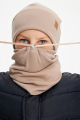 Kids 100% cotton Ribbed Beanie & Snood Set - TryAladdin