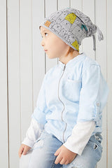 Kids 4 - Season Grey Bear Print Soft cotton Beanie Hat - TryAladdin