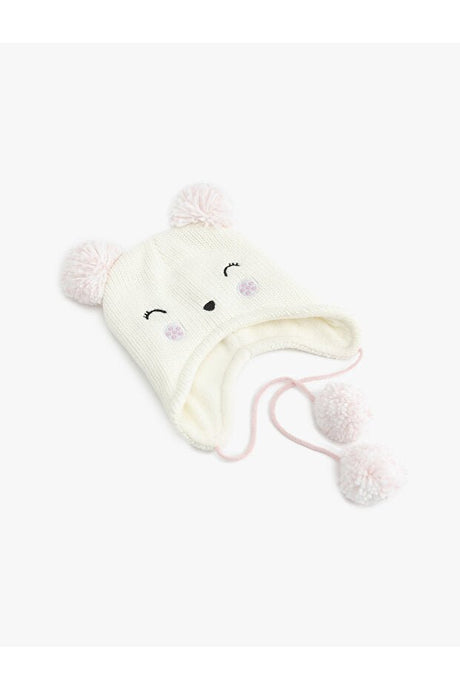 Kids Cute Cat Pom - Pom Knitted Beanie Hat - Cozy & Warm - TryAladdin
