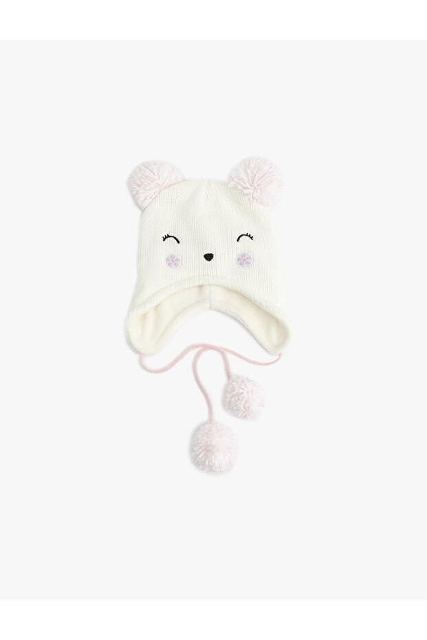 Kids cute cat Pom - Pom Knitted Beanie Hat - cozy & Warm - TryAladdin
