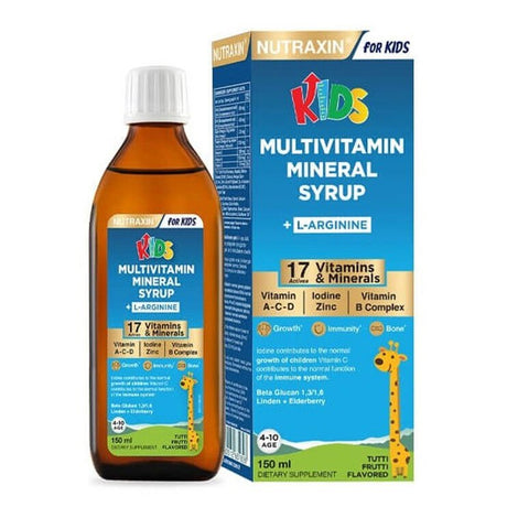 Kids Multivitamin & Mineral Syrup - Daily Growth Support (4 - 10 Yrs) - TryAladdin