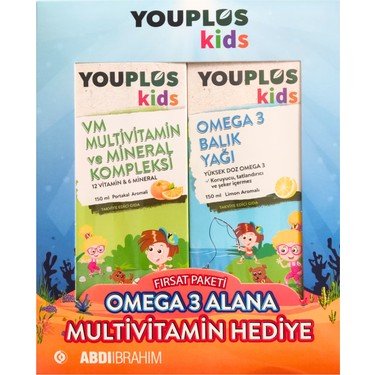 Kids' Multivitamin, Multimineral & Omega 3 Liquid - 4 - 10 Years - TryAladdin