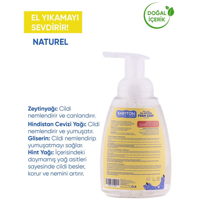 Kids Natural Foam Hand Soap - Gentle Cleansing & Hydrating - TryAladdin
