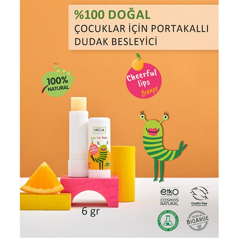 Kids Natural Orange Lip Balm - Deeply Hydrating & Protective - TryAladdin