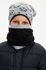Kids' Panda Hat & Neck Warmer Set - Soft 100% Cotton - TryAladdin