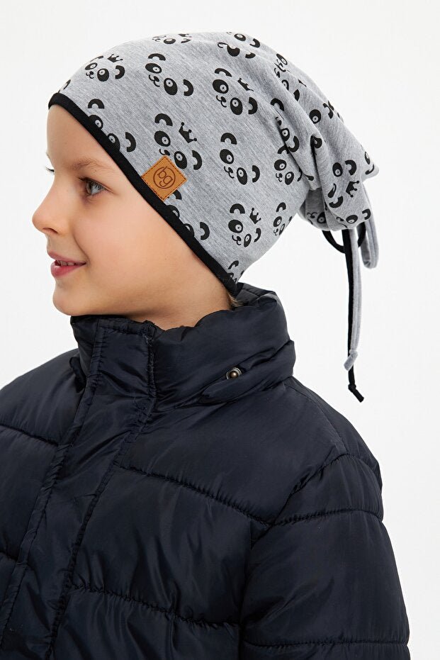 Kids' Panda Hat & Neck Warmer Set - Soft 100% Cotton - TryAladdin