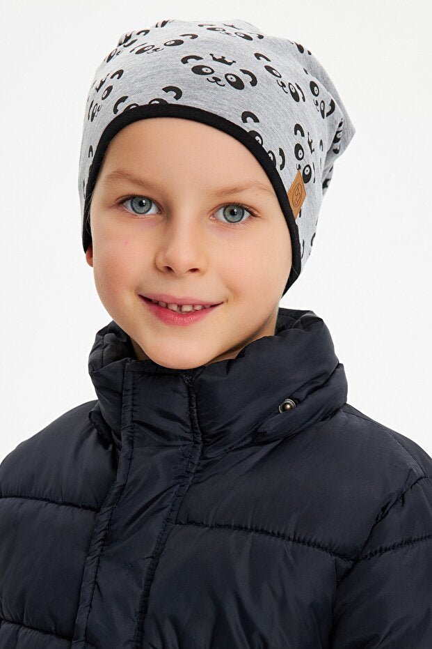 Kids' Panda Hat & Neck Warmer Set - Soft 100% Cotton - TryAladdin