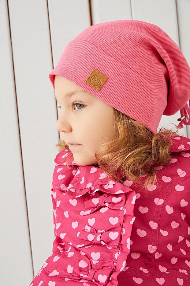 Kids Pink 2 - Piece cotton Hat & Neck Warmer Set - cozy & Soft - TryAladdin