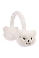 Kids' Plush Earmuffs - Cream Animal Design for Winter - TryAladdin