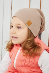 Kids Ribbed cotton Hat & Neck Warmer Set - TryAladdin