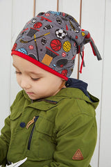 Kids Smoke Grey Sport Beanie Hat - Soft 100% cotton - TryAladdin