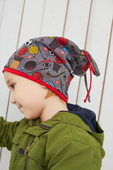 Kids Smoke Grey Sport Beanie Hat - Soft 100% cotton - TryAladdin