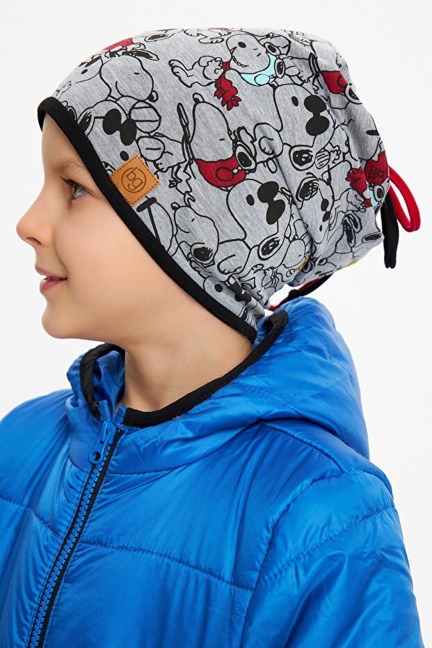 Kids Snoopy Beanie & Neck Warmer Set - Soft Cotton Blend - TryAladdin