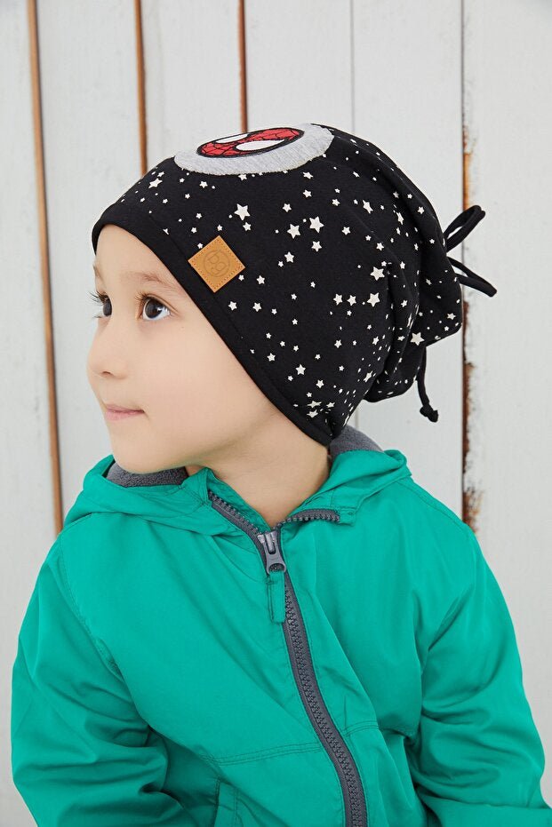 Kids Spiderman Beanie - Double - Layered cotton Hat - TryAladdin